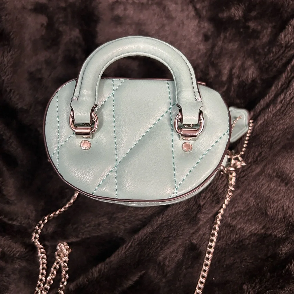 Coach Mini Bag in Teal with Silver Accents - Picture 9 of 11